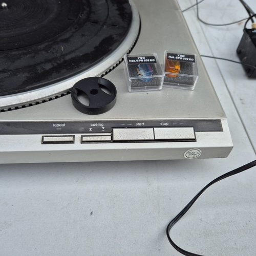 139 - A 1980s Technics SL-QL1 Quartz Lock Turntable together with an LD Systems PPA2 Phono Amplifier