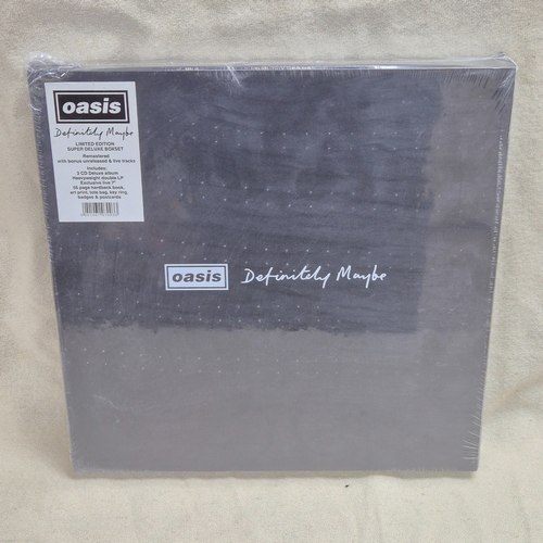 63 - Oasis - Definitely Maybe, 2014 Super Deluxe Boxset, includes Vinyl, 3x CDs, Coffee Table Book & Extr... 
