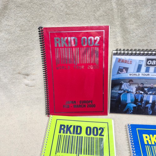 214 - Oasis - Six Oasis Tour Itineraries, each containing a list of venues and tour personnel