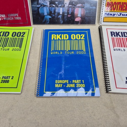 214 - Oasis - Six Oasis Tour Itineraries, each containing a list of venues and tour personnel