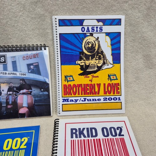 214 - Oasis - Six Oasis Tour Itineraries, each containing a list of venues and tour personnel