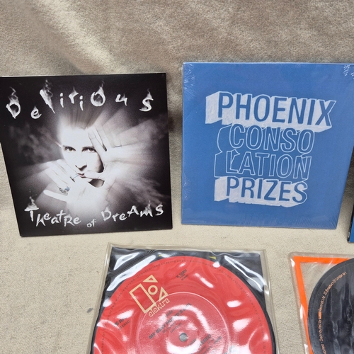 140 - Five Vinyl Records to include Singles by The Cars, Phoenix and Marc Almond (some are sealed)