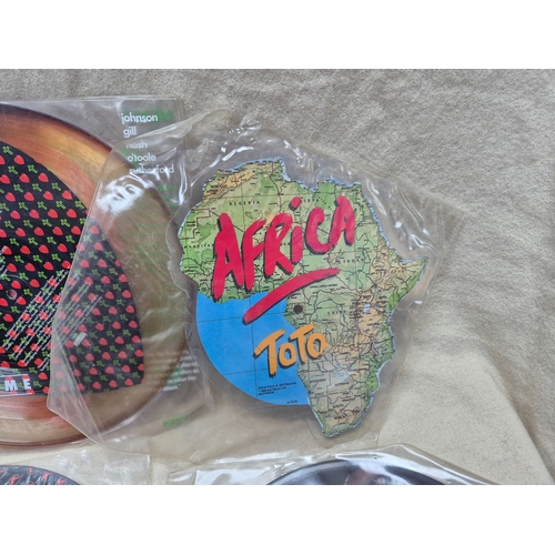 142 - Six Vinyl Picture Discs to include Toto - Africa and others