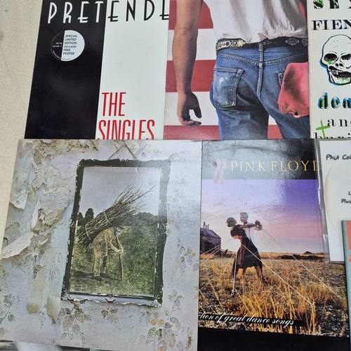 145 - A Mixed Lot of Classic Vinyl Records to include Led Zeppelin, Fleetwood Mac, Pink Floyd and others