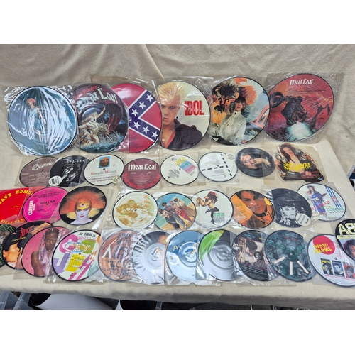 143 - A Collection of Vinyl Picture Discs to include Bat Out Of Hell, Freebird and others
