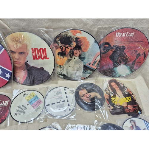 143 - A Collection of Vinyl Picture Discs to include Bat Out Of Hell, Freebird and others