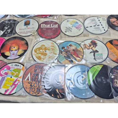 143 - A Collection of Vinyl Picture Discs to include Bat Out Of Hell, Freebird and others