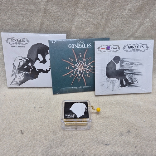 165 - Chilly Gonzales - Three Sealed CDs together with a Music Box
