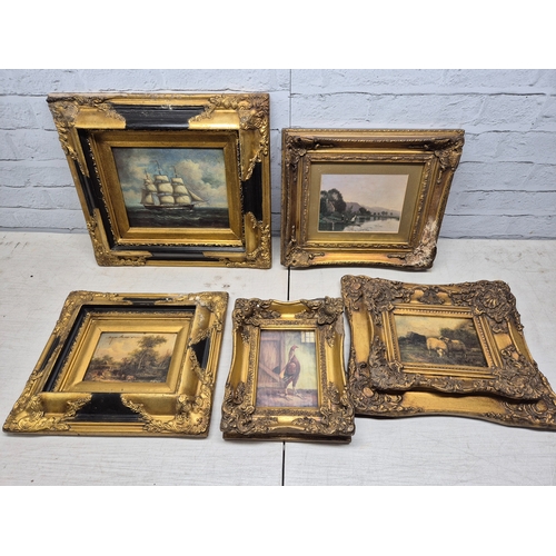 447B - A Selection of Carvers and Gilders Oleographs all in matching frames