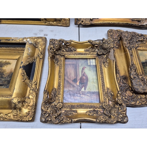 447B - A Selection of Carvers and Gilders Oleographs all in matching frames