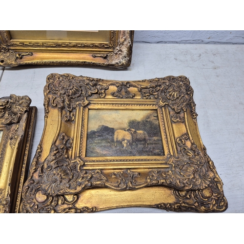 447B - A Selection of Carvers and Gilders Oleographs all in matching frames