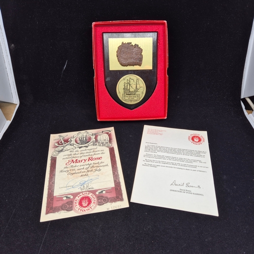 96 - A Mounted Piece of Timber from the Mary Rose Tudor Battleship with Certification and accompanying Le... 