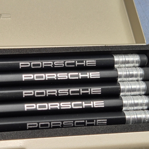 83 - A Set of Four Porsche Branded Pencils in Case
