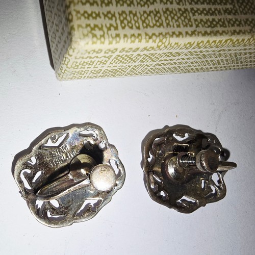 14 - Pair of Sterling Silver Goddess earrings