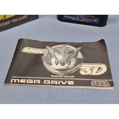87 - SEGA Mega Drive - Sonic 3D Flickies' Island PAL Version, Complete with Box & Manual