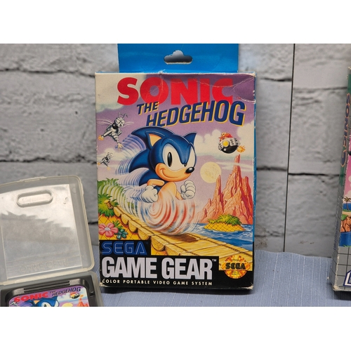 89 - SEGA Game Gear - Sonic the Hedgehog and Sonic the Hedgehog 2 PAL Versions, both Complete with Boxes ... 