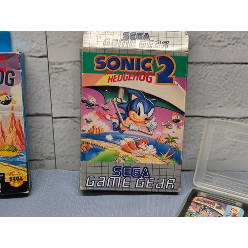 89 - SEGA Game Gear - Sonic the Hedgehog and Sonic the Hedgehog 2 PAL Versions, both Complete with Boxes ... 