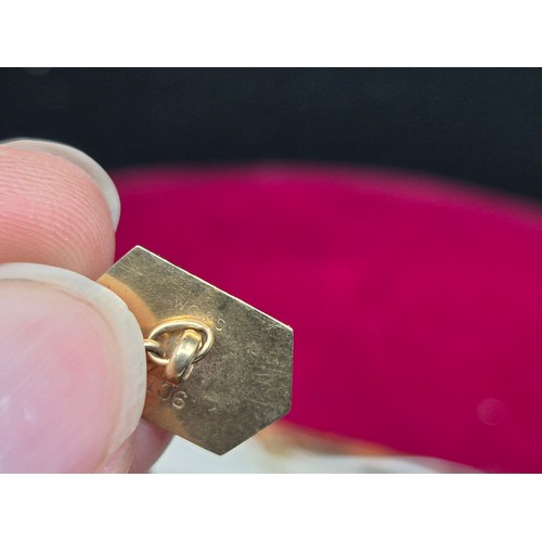 56 - A Pair of WG&S 9ct Gold Cufflinks (approx 3g)