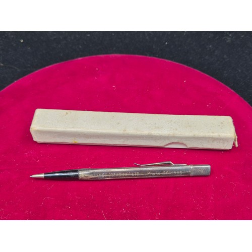 62 - A Silver Hallmarked Pencil from Baynes (Reading) Ltd (approx 10g)