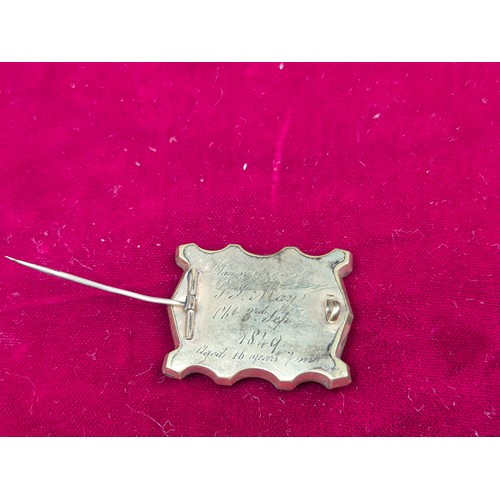 63 - A Yellow Metal Mourning Brooch Dated 1842