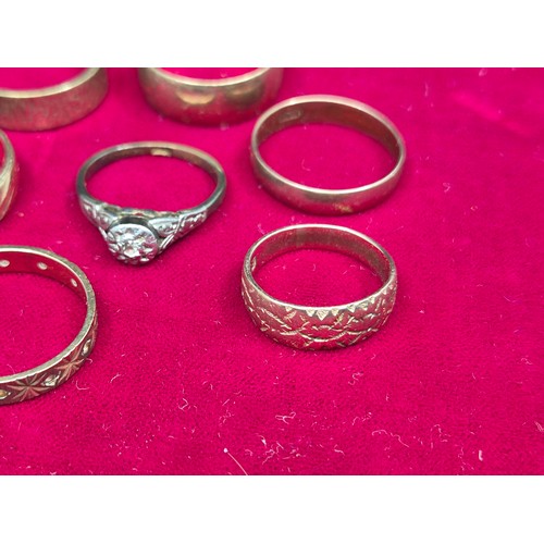 65 - A Collection of 9ct Gold Rings (approx 19.9g)