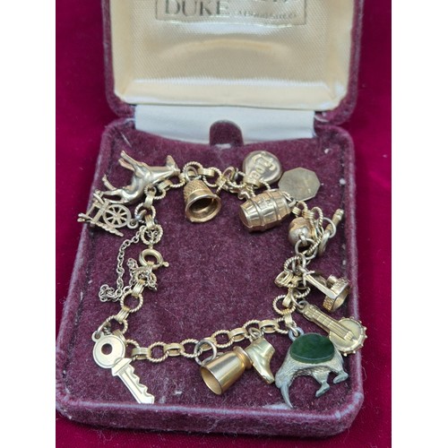 69 - A 9ct Gold Charm Bracelet (Gold Weight approx 15g)