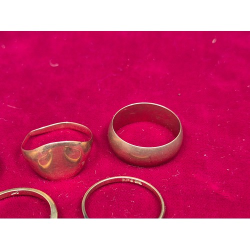 70 - A Collection of 9ct Gold Rings (approx. 12.7g) nb Rose Gold Ring Not H/m but XRF tested as 9ct