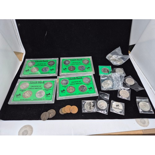 77 - A Collection of UK Commemorative Crowns and some other Coins