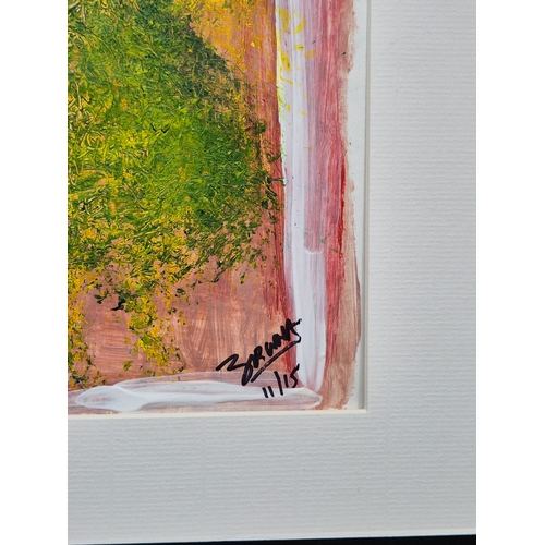 117 - Abstract Works Mixed Media on A4 Paper Signed Aruna 36cm x 28cm