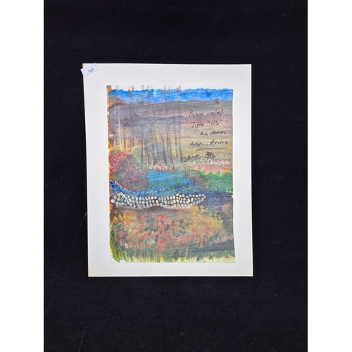 117 - Abstract Works Mixed Media on A4 Paper Signed Aruna 36cm x 28cm