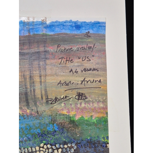 117 - Abstract Works Mixed Media on A4 Paper Signed Aruna 36cm x 28cm