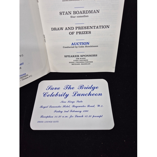 100 - A Chelsea Save The Bridge Celebrity Luncheon Programme Signed by Henry Cooper and Stan Boardman