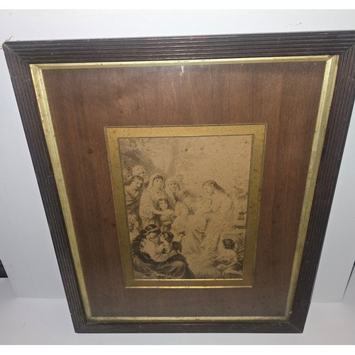45 - Antique framed of Religious interest - Christ with Children