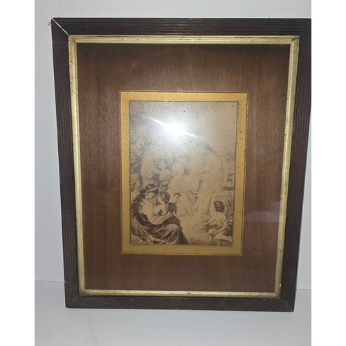 45 - Antique framed of Religious interest - Christ with Children