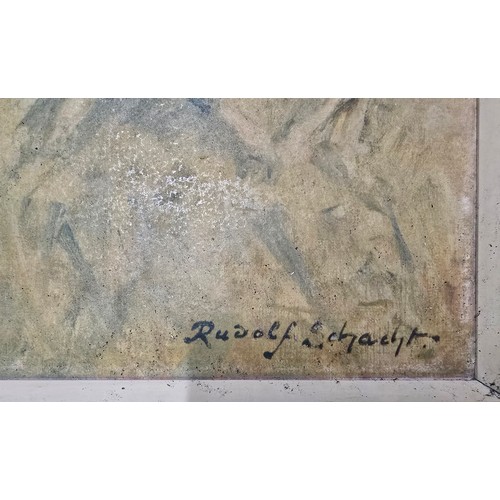 46 - Large Galloping Horses Painting 80x55cm approx