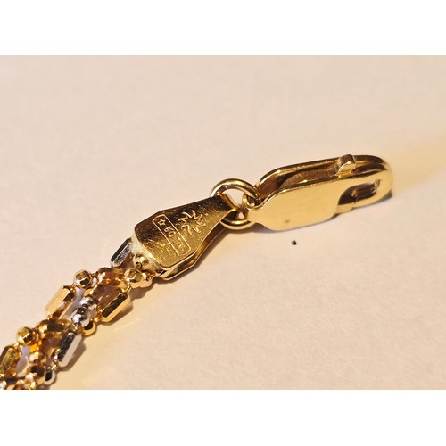 28B - 18ct Gold Bracelet - Vintage 750 Italian - 4.35g