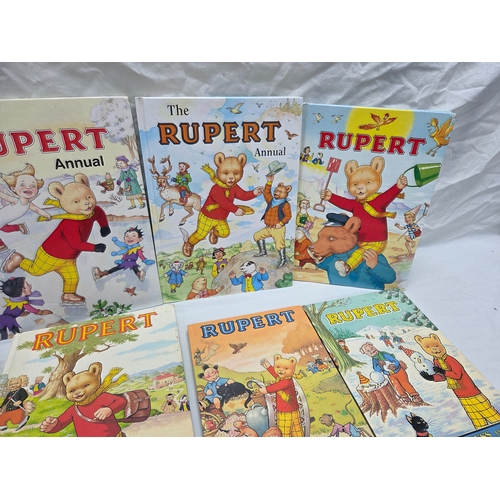 A Large Collection of Vintage Rupert the Bear Annuals
