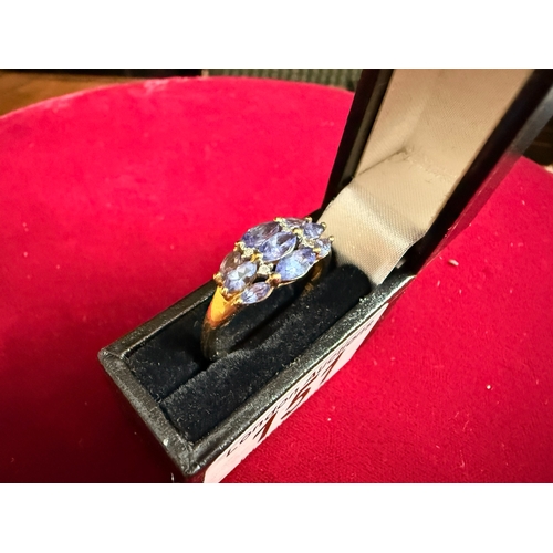 151 - 9ct Gold Tanzanite Ring 2.83g Size V/W