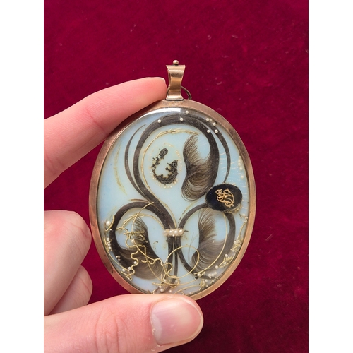 57A - Horace Hone (1754-1825) A Georgian Miniature Portrait of a Gentleman on Ivory, Decorated with Hair W... 