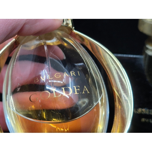 54 - A Collection of Fragrances to include Bulgari, Cartier Rechargable Parfum Spray and an unused Collag... 