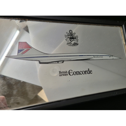53 - A Promotional Concorde Mirror (approx 33cm x 17cm)