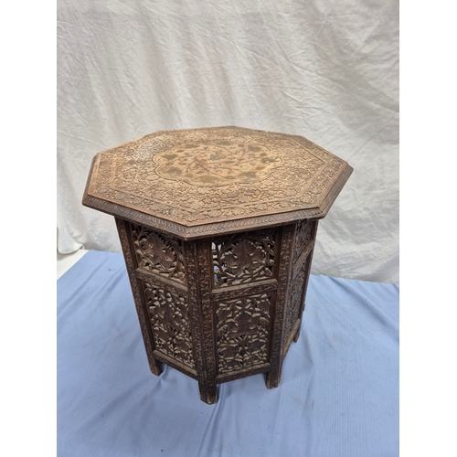 665 - An Antique Indian Folding Occasional Table