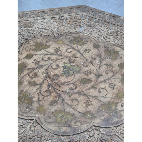 665 - An Antique Indian Folding Occasional Table