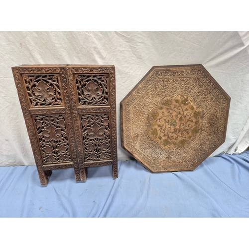 665 - An Antique Indian Folding Occasional Table