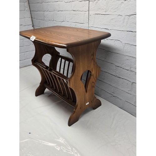 A vintage Ercol 975 GD (Golden Dawn) Chaucer Magazine Rack Side Table.