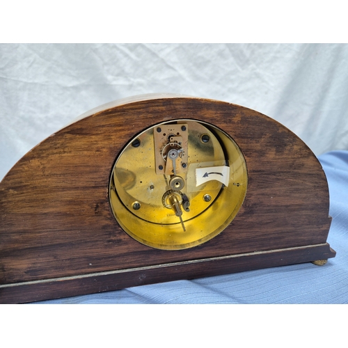 668A - Two Vintage French Mantel Clocks together with a Brass Carriage Clock