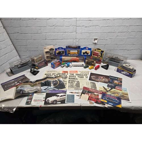 668F - A Collection of Toy Cars, Planes etc to include Atlas Editions, Corgi, Bburago