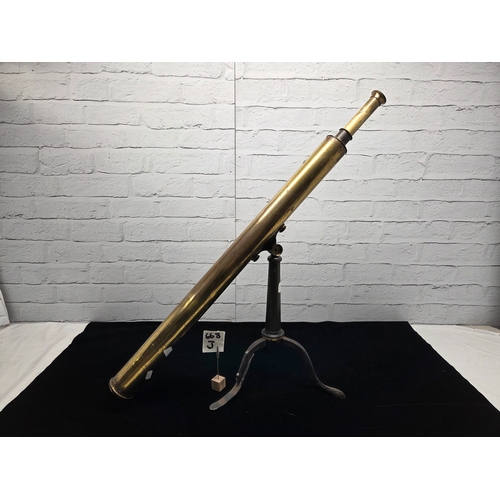 668J - An Antique Brass Telescope with Stand