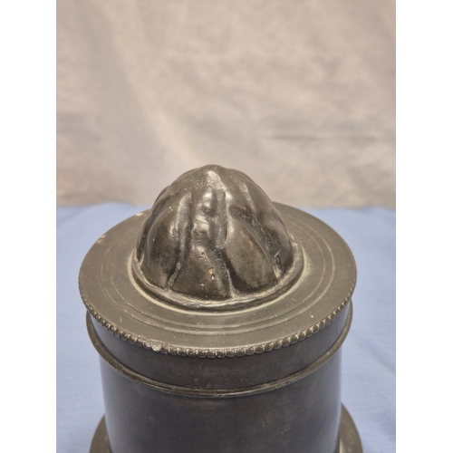 668Q - An Antique Pewter Ice Cream Mould c. 1870s