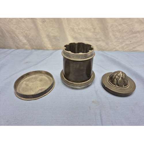 668Q - An Antique Pewter Ice Cream Mould c. 1870s